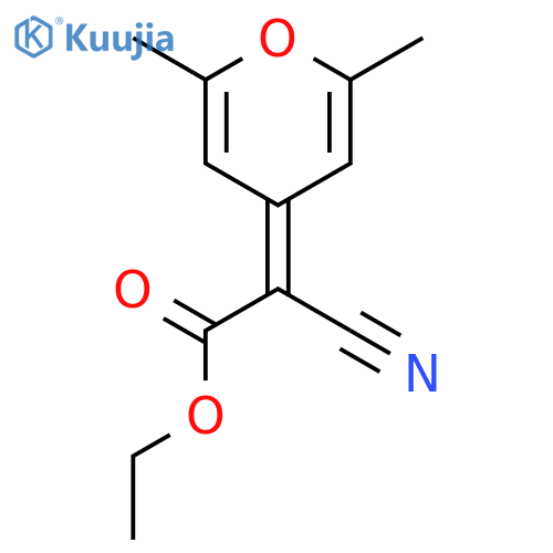 Acetic acid, cyano(2,6-dimethyl-4H-pyran-4-ylidene)-, ethyl ester structure