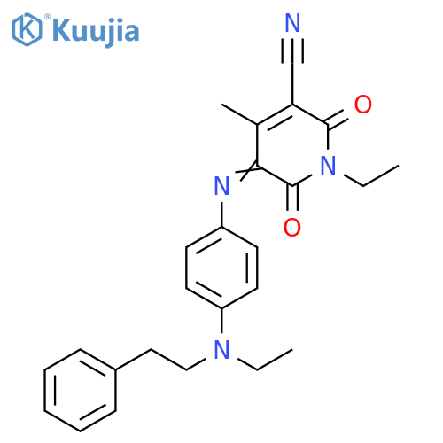 3-Pyridinecarbonitrile,1-ethyl-5-[[4-[ethyl(2-phenylethyl)amino]phenyl]imino]-1,2,5,6-tetrahydro-4-methyl-2,6-dioxo- structure