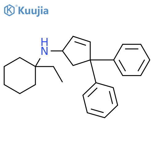 Cyclohexanamine, N-(4,4-diphenyl-2-cyclopenten-1-yl)-1-ethyl- structure