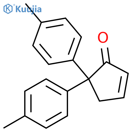 2-Cyclopenten-1-one, 5,5-bis(4-methylphenyl)- structure