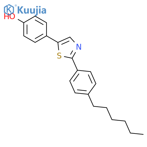 Phenol, 4-[2-(4-hexylphenyl)-5-thiazolyl]- structure