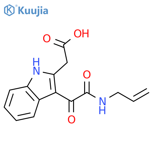 1H-Indole-2-acetic acid, 3-[oxo(2-propenylamino)acetyl]- structure