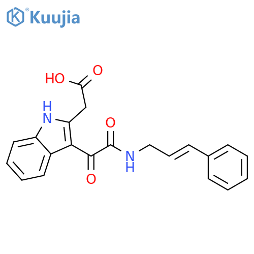1H-Indole-2-acetic acid, 3-[oxo[(3-phenyl-2-propenyl)amino]acetyl]- structure