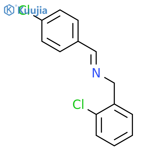 Benzenemethanamine, 2-chloro-N-[(4-chlorophenyl)methylene]-, (E)- structure