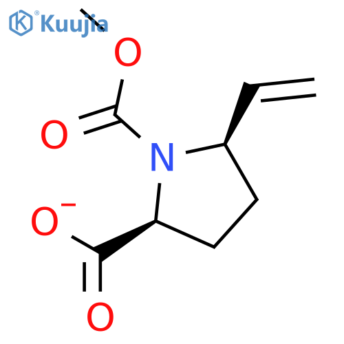 1,2-Pyrrolidinedicarboxylic acid, 5-ethenyl-, 1-methyl ester, (2S-cis)- structure