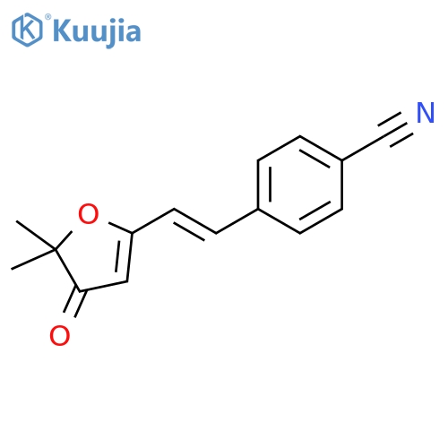 Benzonitrile, 4-[2-(4,5-dihydro-5,5-dimethyl-4-oxo-2-furanyl)ethenyl]-, (E)- (9CI) structure