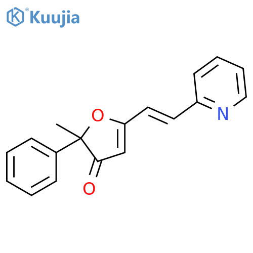 3(2H)-Furanone, 2-methyl-2-phenyl-5-[2-(2-pyridinyl)ethenyl]-, (E)- (9CI) structure