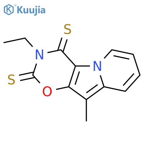 2H-1,3-Oxazino[6,5-b]indolizine-2,4(3H)-dithione, 3-ethyl-10-methyl- structure