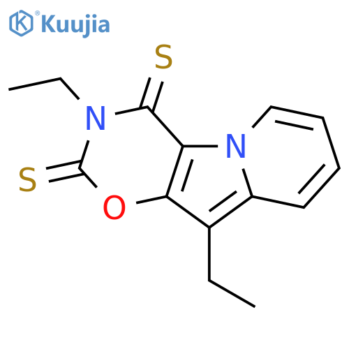 2H-1,3-Oxazino[6,5-b]indolizine-2,4(3H)-dithione, 3,10-diethyl- structure