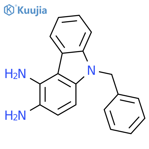 9H-Carbazole-3,4-diamine, 9-(phenylmethyl)- structure