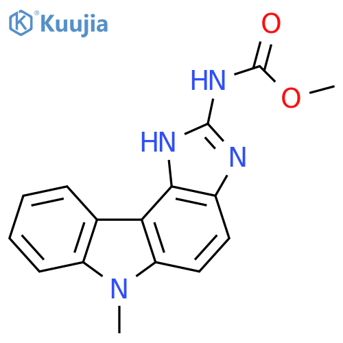 Carbamic acid, (1,6-dihydro-6-methylimidazo[4,5-c]carbazol-2-yl)-, methyl ester (9CI) structure