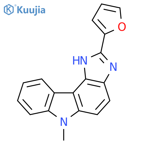 Imidazo[4,5-c]carbazole, 2-(2-furanyl)-1,6-dihydro-6-methyl- structure