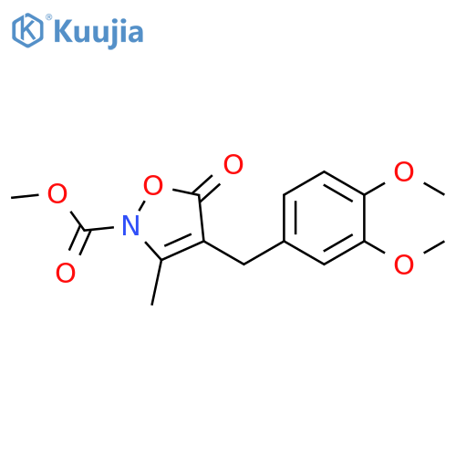 2(5H)-Isoxazolecarboxylic acid, 4-[(3,4-dimethoxyphenyl)methyl]-3-methyl-5-oxo-, methyl ester structure