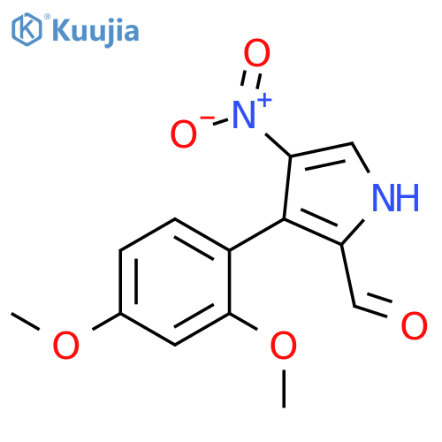 1H-Pyrrole-2-carboxaldehyde, 3-(2,4-dimethoxyphenyl)-4-nitro- structure