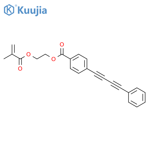 Benzoic acid, 4-(4-phenyl-1,3-butadiynyl)-,2-[(2-methyl-1-oxo-2-propenyl)oxy]ethyl ester structure