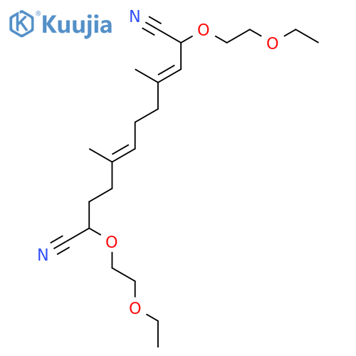 3,7-Dodecadienedinitrile, 2,11-bis(2-ethoxyethoxy)-4,8-dimethyl- structure