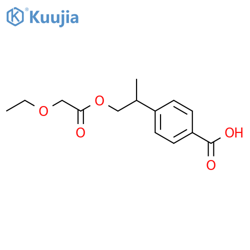 Benzoic acid, 4-[2-[(ethoxyacetyl)oxy]-1-methylethyl]-, (+)- structure