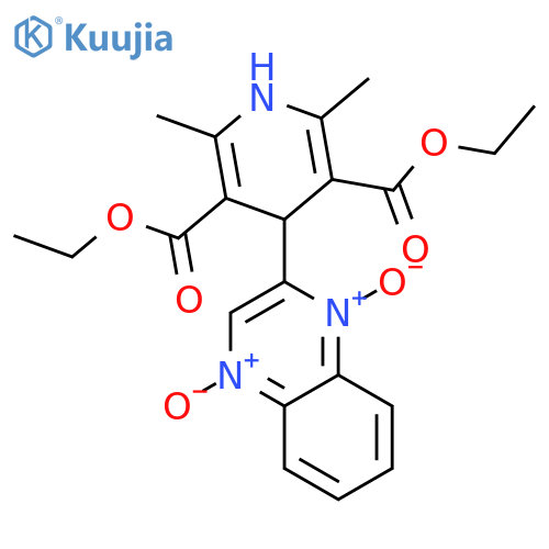 3,5-Pyridinedicarboxylic acid,4-(1,4-dioxido-2-quinoxalinyl)-2,6-dimethyl-, diethyl ester structure