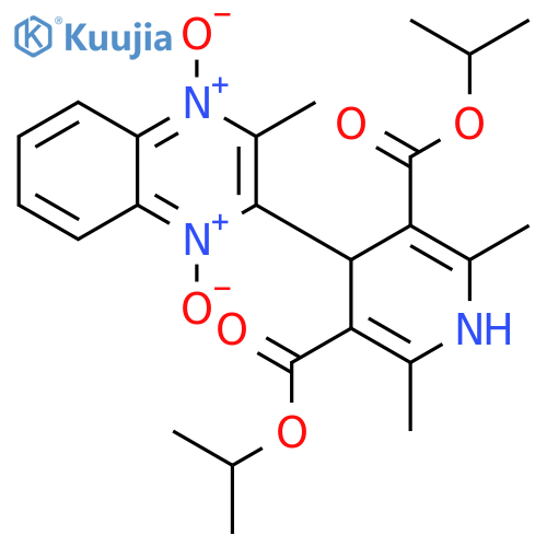 3,5-Pyridinedicarboxylic acid,2,6-dimethyl-4-(3-methyl-1,4-dioxido-2-quinoxalinyl)-, bis(1-methylethyl)ester structure