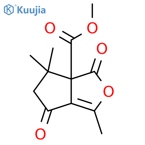 1H-Cyclopenta[c]furan-6a(4H)-carboxylic acid,5,6-dihydro-3,6,6-trimethyl-1,4-dioxo-, methyl ester structure