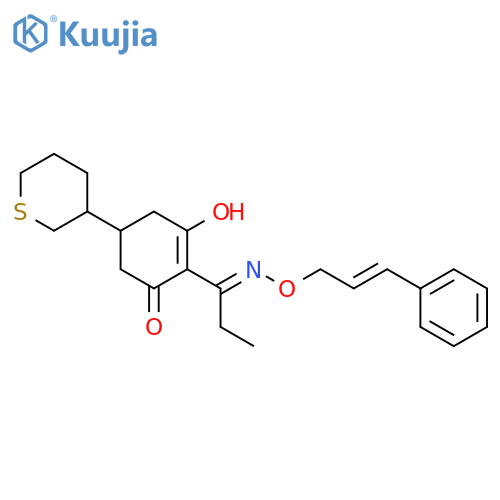 2-Cyclohexen-1-one,3-hydroxy-2-[1-[[(3-phenyl-2-propenyl)oxy]imino]propyl]-5-(tetrahydro-2H-thiopyran-3-yl)- structure