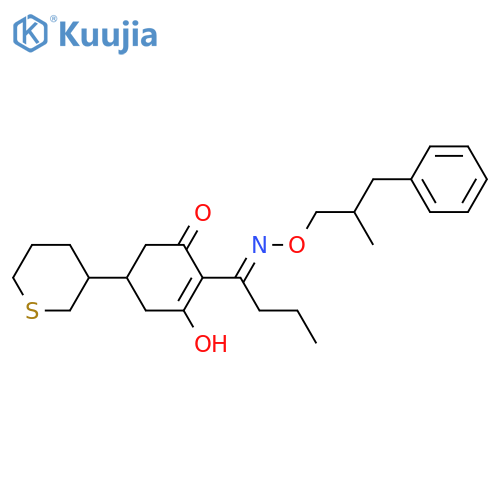 2-Cyclohexen-1-one,3-hydroxy-2-[1-[(2-methyl-3-phenylpropoxy)imino]butyl]-5-(tetrahydro-2H-thiopyran-3-yl)- structure