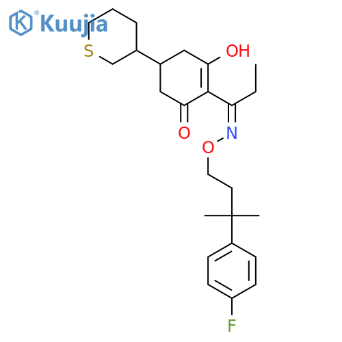 2-Cyclohexen-1-one,2-[1-[[3-(4-fluorophenyl)-3-methylbutoxy]imino]propyl]-3-hydroxy-5-(tetrahydro-2H-thiopyran-3-yl)- structure