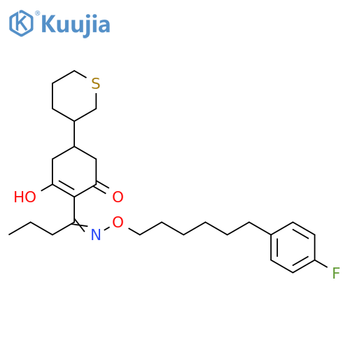 2-Cyclohexen-1-one,2-[1-[[[6-(4-fluorophenyl)hexyl]oxy]imino]butyl]-3-hydroxy-5-(tetrahydro-2H-thiopyran-3-yl)- structure