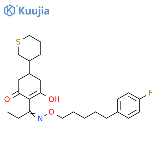 2-Cyclohexen-1-one,2-[1-[[[5-(4-fluorophenyl)pentyl]oxy]imino]propyl]-3-hydroxy-5-(tetrahydro-2H-thiopyran-3-yl)- structure