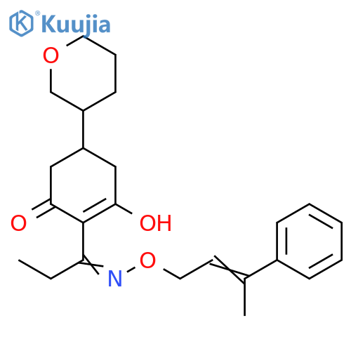 2-Cyclohexen-1-one,3-hydroxy-2-[1-[[(3-phenyl-2-butenyl)oxy]imino]propyl]-5-(tetrahydro-2H-pyran-3-yl)- structure