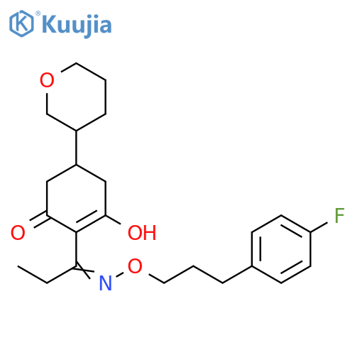 2-Cyclohexen-1-one,2-[1-[[3-(4-fluorophenyl)propoxy]imino]propyl]-3-hydroxy-5-(tetrahydro-2H-pyran-3-yl)- structure