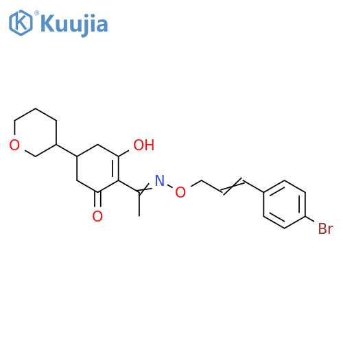 2-Cyclohexen-1-one,2-[1-[[[3-(4-bromophenyl)-2-propenyl]oxy]imino]ethyl]-3-hydroxy-5-(tetrahydro-2H-pyran-3-yl)- structure