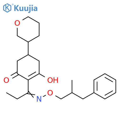 2-Cyclohexen-1-one,3-hydroxy-2-[1-[(2-methyl-3-phenylpropoxy)imino]propyl]-5-(tetrahydro-2H-pyran-3-yl)- structure