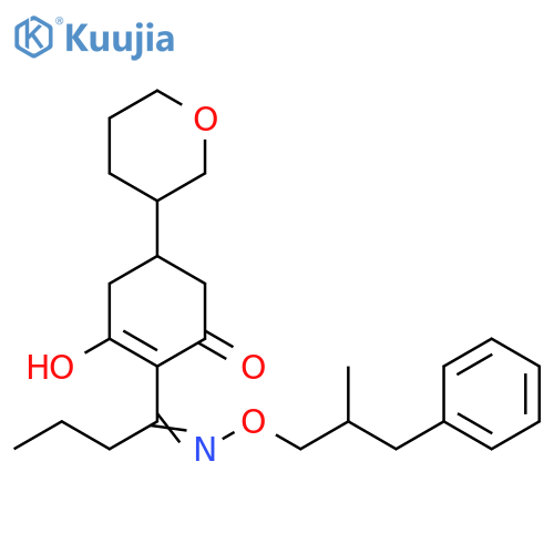 2-Cyclohexen-1-one,3-hydroxy-2-[1-[(2-methyl-3-phenylpropoxy)imino]butyl]-5-(tetrahydro-2H-pyran-3-yl)- structure