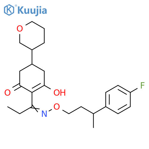 2-Cyclohexen-1-one,2-[1-[[3-(4-fluorophenyl)butoxy]imino]propyl]-3-hydroxy-5-(tetrahydro-2H-pyran-3-yl)- structure