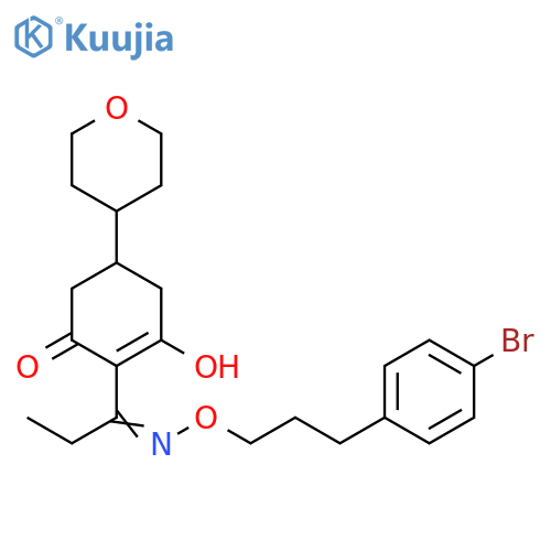 2-Cyclohexen-1-one,2-[1-[[3-(4-bromophenyl)propoxy]imino]propyl]-3-hydroxy-5-(tetrahydro-2H-pyran-4-yl)- structure
