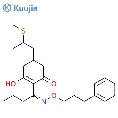 2-Cyclohexen-1-one,5-[2-(ethylthio)propyl]-3-hydroxy-2-[1-[(3-phenylpropoxy)imino]butyl]- structure