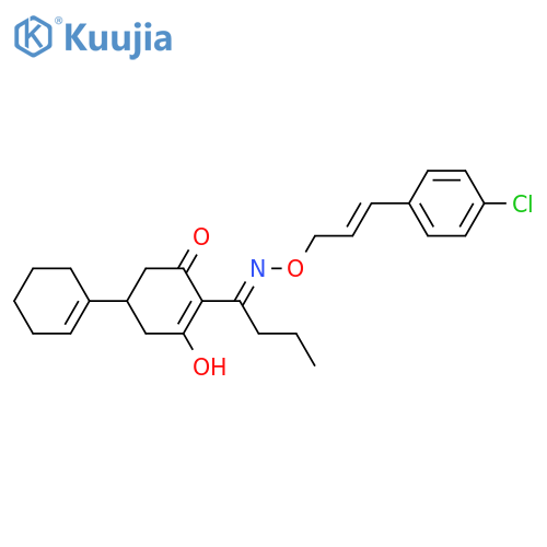 2-Cyclohexen-1-one,2-[1-[[[3-(4-chlorophenyl)-2-propenyl]oxy]imino]butyl]-5-(1-cyclohexen-1-yl)-3-hydroxy- structure