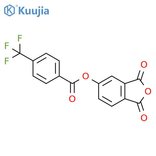 Benzoic acid, 4-(trifluoromethyl)-,1,3-dihydro-1,3-dioxo-5-isobenzofuranyl ester structure