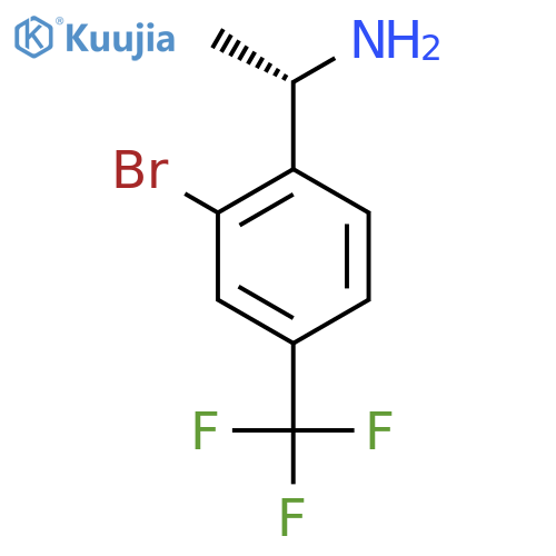 (1S)-1-2-bromo-4-(trifluoromethyl)phenylethan-1-amine structure