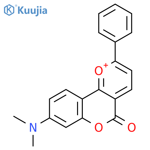 5H-[1]Benzopyrano[4,3-b]pyrylium, 8-(dimethylamino)-5-oxo-2-phenyl- structure