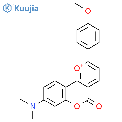 5H-[1]Benzopyrano[4,3-b]pyrylium,8-(dimethylamino)-2-(4-methoxyphenyl)-5-oxo- structure