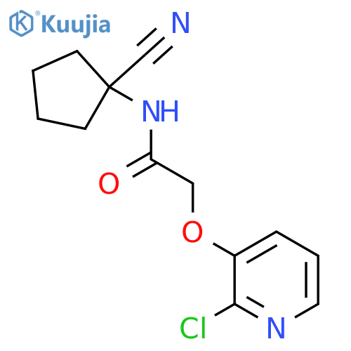 2-(2-chloropyridin-3-yl)oxy-N-(1-cyanocyclopentyl)acetamide structure