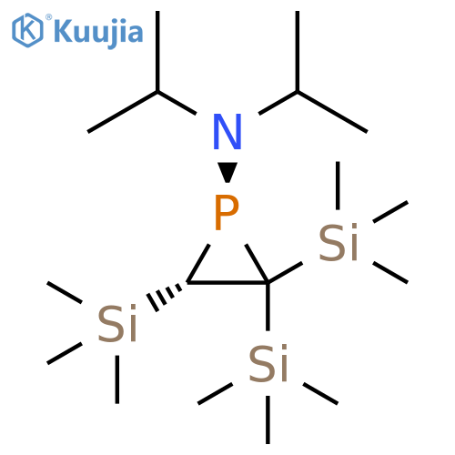 1-Phosphiranamine, N,N-bis(1-methylethyl)-2,2,3-tris(trimethylsilyl)-,trans- structure