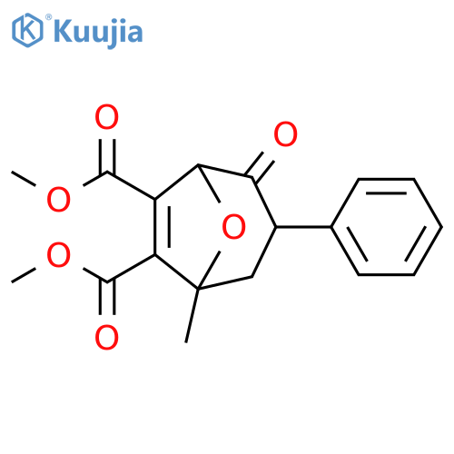 8-Oxabicyclo[3.2.1]oct-6-ene-6,7-dicarboxylic acid,1-methyl-4-oxo-3-phenyl-, dimethyl ester structure