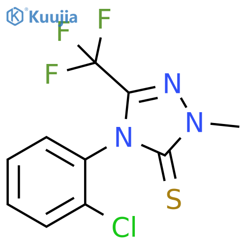 3H-1,2,4-Triazole-3-thione, 4-(2-chlorophenyl)-2,4-dihydro-2-methyl-5-(trifluoromethyl)- structure