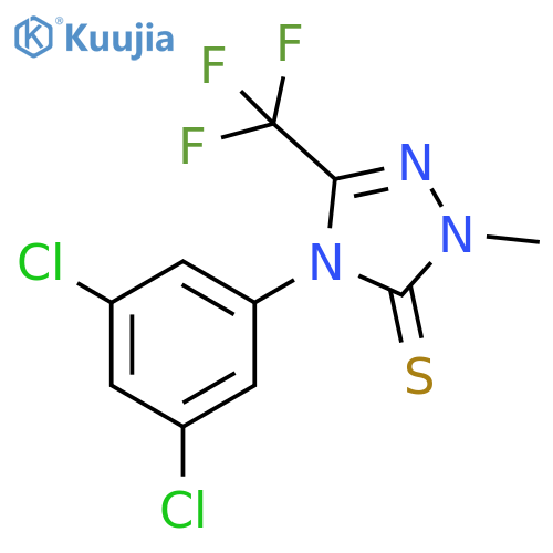 3H-1,2,4-Triazole-3-thione,4-(3,5-dichlorophenyl)-2,4-dihydro-2-methyl-5-(trifluoromethyl)- structure
