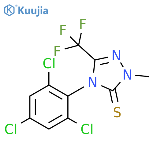3H-1,2,4-Triazole-3-thione,2,4-dihydro-2-methyl-4-(2,4,6-trichlorophenyl)-5-(trifluoromethyl)- structure