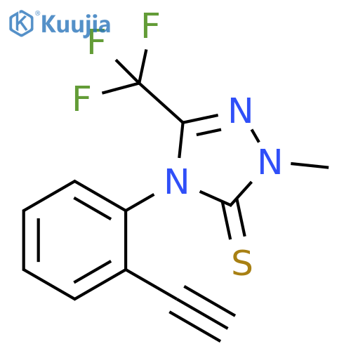 3H-1,2,4-Triazole-3-thione,4-(2-ethynylphenyl)-2,4-dihydro-2-methyl-5-(trifluoromethyl)- structure