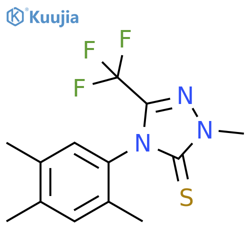 3H-1,2,4-Triazole-3-thione,2,4-dihydro-2-methyl-5-(trifluoromethyl)-4-(2,4,5-trimethylphenyl)- structure